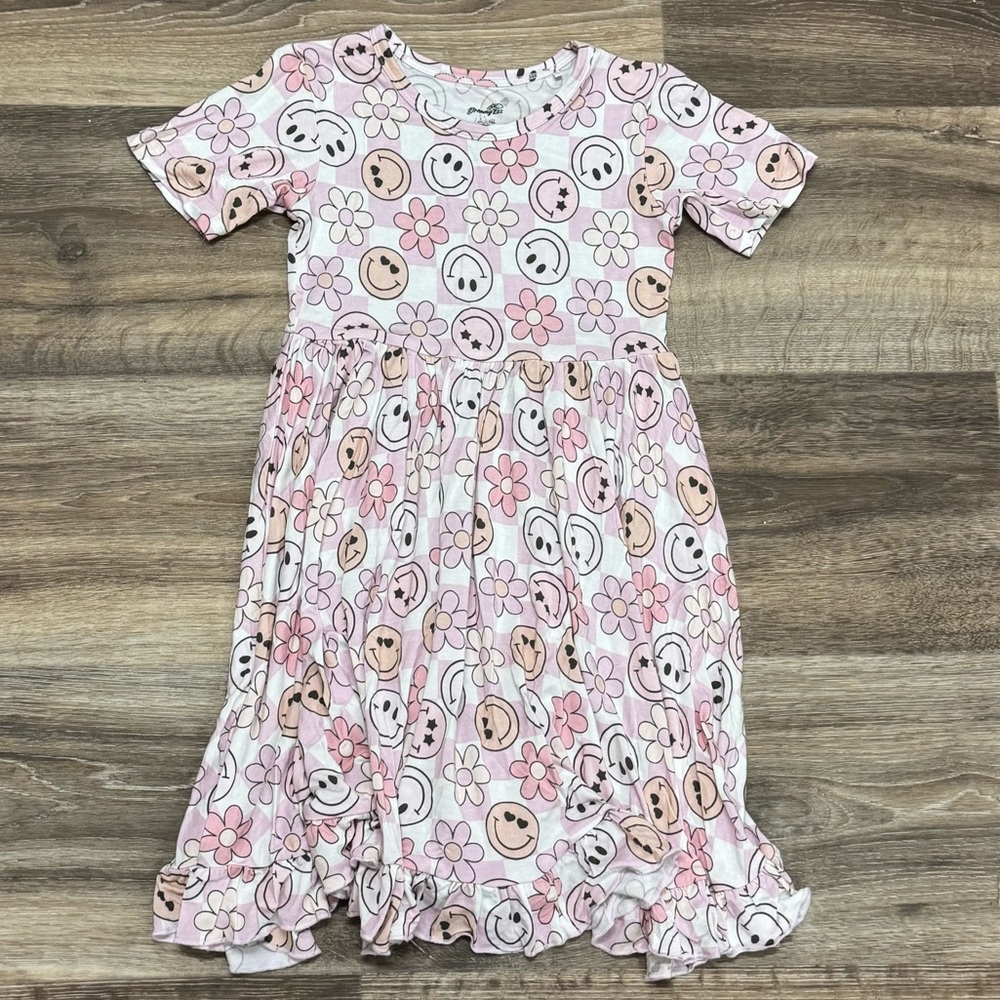 Dreamy ZZZ X Lola Webb Floral Smiley Face Dress Girls 7/8
